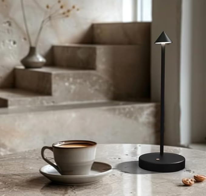 Regalia Rechargeable LED Table Lamp 2-Piece Set | Dimmable Wireless Cordless Lighting with USB-C Fast Charging | 3 Color Temperatures | Waterproof Modern Bedside, Living Room Outdoor Lamp