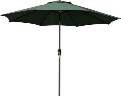 Blissun 9' Outdoor Patio Umbrella, Outdoor Table Umbrella, Yard Umbrella, Market Umbrella with 8 Sturdy Ribs, Push Button Tilt and Crank