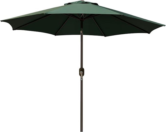 Blissun 9' Outdoor Patio Umbrella, Outdoor Table Umbrella, Yard Umbrella, Market Umbrella with 8 Sturdy Ribs, Push Button Tilt and Crank