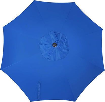 Blissun 9' Outdoor Patio Umbrella, Outdoor Table Umbrella, Yard Umbrella, Market Umbrella with 8 Sturdy Ribs, Push Button Tilt and Crank