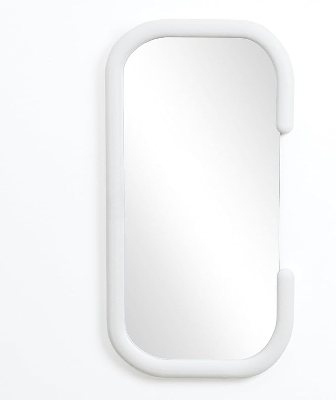 LuxenHome Asymmetrical Wall Mirror for Bathroom, 21.5"x40.5" Large C-Framed Wall Mounted Decorative Vanity Mirror for Living Room Bedroom Decor, Hanging Sculptures Accent for Entryway Hall Home Decor