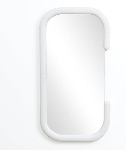 LuxenHome Asymmetrical Wall Mirror for Bathroom, 21.5"x40.5" Large C-Framed Wall Mounted Decorative Vanity Mirror for Living Room Bedroom Decor, Hanging Sculptures Accent for Entryway Hall Home Decor