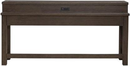 Liberty Furniture Cascade Falls Living Room Console Bar Table with Charging Station - Satin Espresso