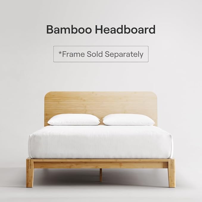 Nectar Bamboo Headboard - Twin XL - Natural - Attachable to Bamboo Bed Frame (Sold Seperately) - Easy Tool Free Set Up - Contemporary and Durable