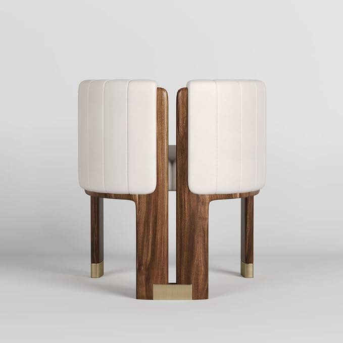 Velvet Fluted Accent Chair for Living Room with Wood Frame, High Resilience Foam, Elegant Modern Armchair (White)