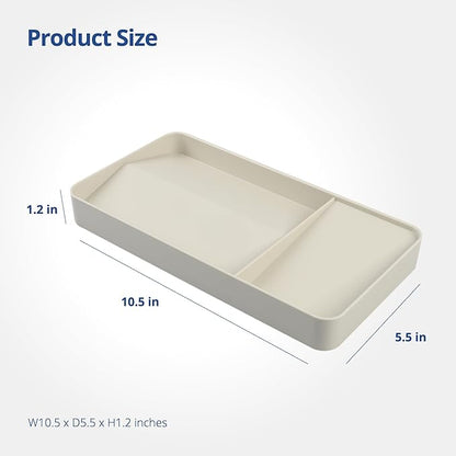 BLUE GINKGO Desk Organizer – Korean-Made Organizer for Notes, Pens, Pencils, and Accessories (Double-sided, Beige)