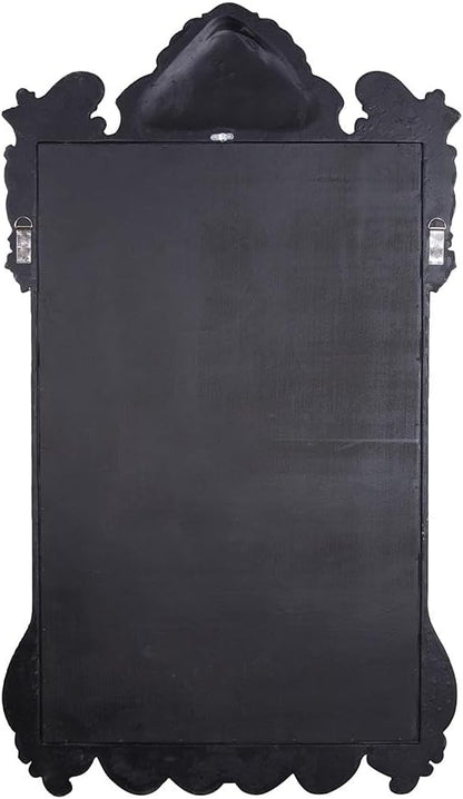 Howard Elliott Marquette Antique Oversized Full Length Mirror, Ornate Full Body Standing Floor Mirror, Large Leaning Wall Mirror for Bedroom & Living Room, Silver Leaf, 49" x 84" x 3" Inch