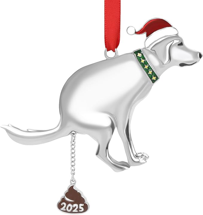 Dog Christmas Ornaments, Funny Dog Ornaments for Tree Decorations, Christmas Novelty Pet Ornament 2025 for Xmas Holiday Exchange Gag Gifts
