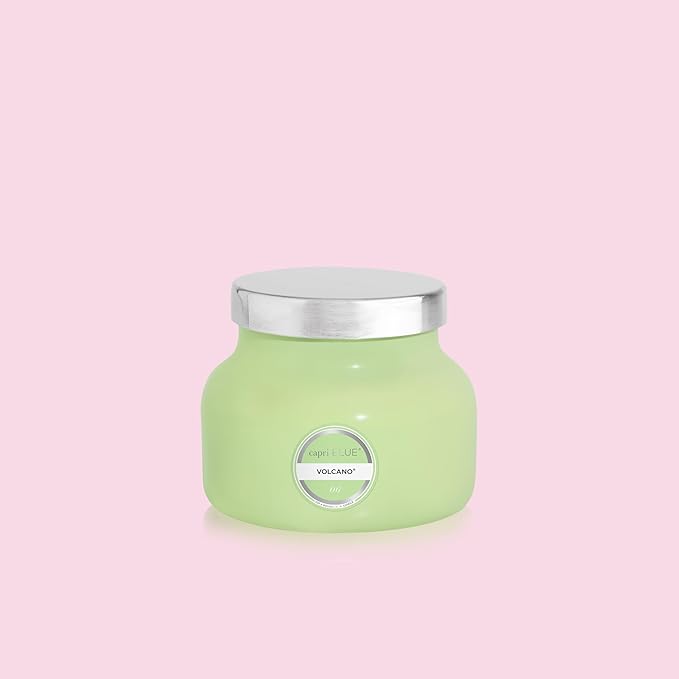 Capri Blue Volcano Scented Candles - Luxury Candles for Home Scented with Tropical Fruit & Sugared Citrus - Long Lasting Soy Wax Blend - Petite Glass Jar (Iced Matcha Green, 8 oz)