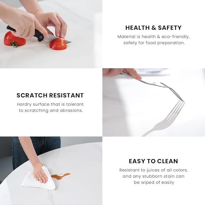 POVISON Round Glossy Pandora Dining Table for 4, 51" Sintered Stone Tabletop Dining Table with Gray Carbon Steel Pedestal (Table Only)