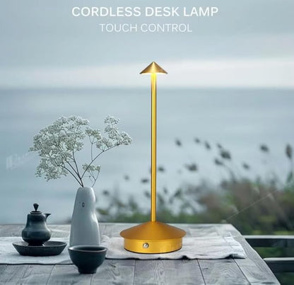 Regalia Rechargeable LED Table Lamp 2-Piece Set | Dimmable Wireless Cordless Lighting with USB-C Fast Charging | 3 Color Temperatures | Waterproof Modern Bedside, Living Room Outdoor Lamp