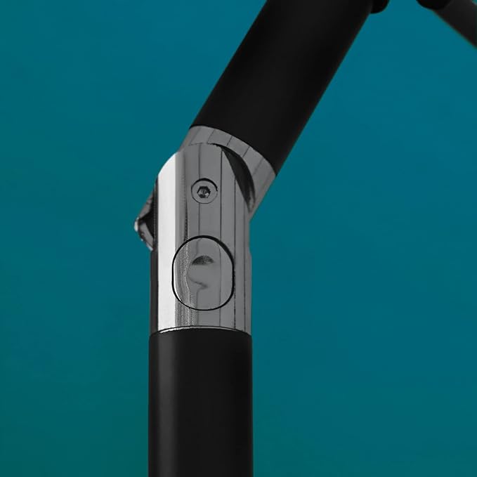 Sunnyglade 7.5' Patio Umbrella Outdoor Table Market Umbrella with Push Button Tilt/Crank, 6 Ribs (Teal Blue)