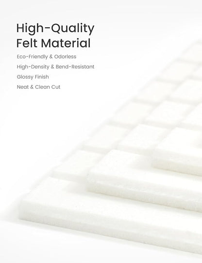 Bumusty Large Cork Board Alternative-47 x35 Felt Bulletin Board Tiles, with 30 Pushpins, 70 Adhesive Tabs, 12-Pack Slat Wall Paneling, Cork Boards for Office Push Pin Board Felt Board-Milky White