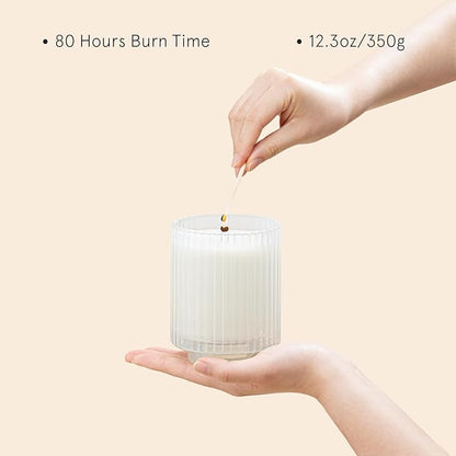 LA JOLIE MUSE Vanilla & Coconut Scented Candles, Candles Gifts for Women, Natural Soy Wax Candles for Home Scented, 80 Hours Long Burning, 12.3oz