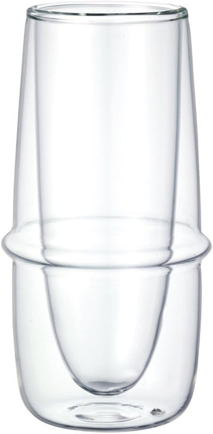 KINTO 23109 KRONOS Double Wall Champagne Glass, 5.3 fl oz (160 ml), Heat-resistant Glass, Microwave and Dishwasher Safe