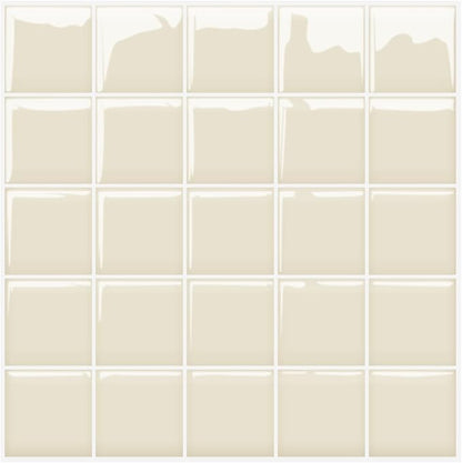 Alwayspon 10 Sheets 10"x10" Beige 3D Vinyl Backsplash Tiles, Self-Adhesive Peel and Stick Wall Tile Stickers Stick on Subway Tiles for Kitchen Bathroom Wall