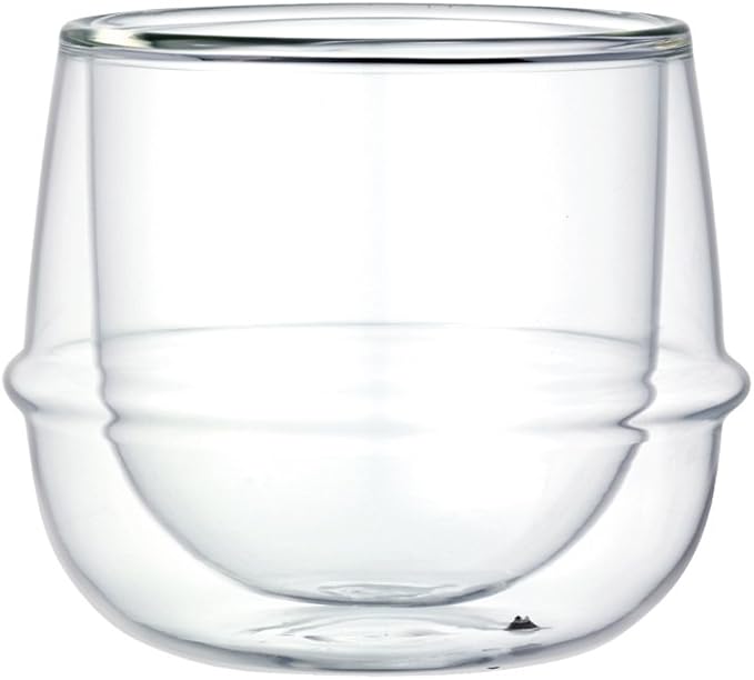 KINTO 23108 KRONOS Double Wall Wine Glass, 8.5 fl oz (250 ml), Heat Resistant Glass, Microwave and Dishwasher Safe, Gift, Present