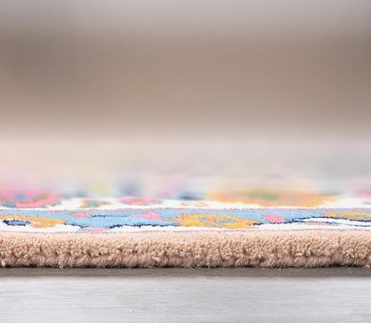 Hand Tufted Modern & Unique Animal Rugs 100% Wool, Soft and Durable Rugs for Your Living Room, Bedroom,Hall Or Any Room (Multi Colour P1, 4 x 6 Feet)