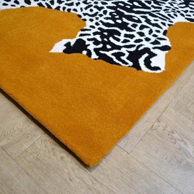 Hand Tufted Modern & Unique Animal Rugs 100% Wool, Soft and Durable Rugs for Your Living Room, Bedroom,Hall Or Any Room (Multi Colour E1, 7 X 10 Feet)