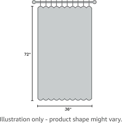 MitoVilla Boho Small Stall Fabric Shower Curtain 36 x 72, Sage Green Half Size Narrow Polyester Linen Tassel Cloth Shower Curtains for Chic Modern Farmhouse Country Bathroom Decor