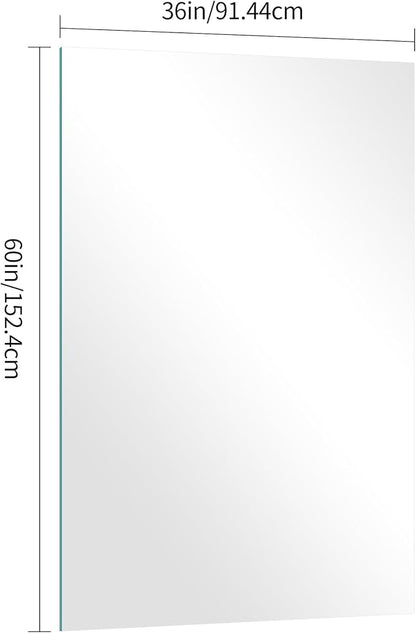 KOCUUY Large Frameless Mirror,60x36 Inch Rectangle Bathroom Vanity Mirror for Over Sink, Upgraded Shatterproof Unframed Design for Bedroom, Living Room, Entryway