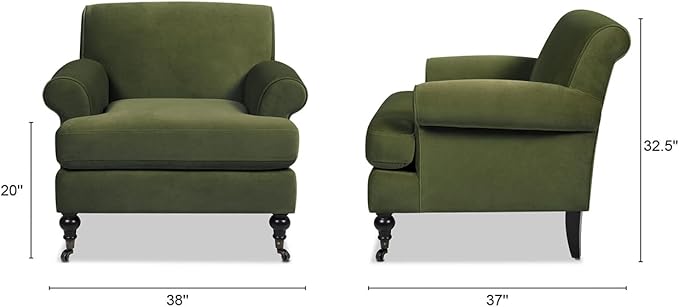 Jennifer Taylor Home 38" Alana Lawson French Country Large Comfortable Living Room Accent Arm Chair