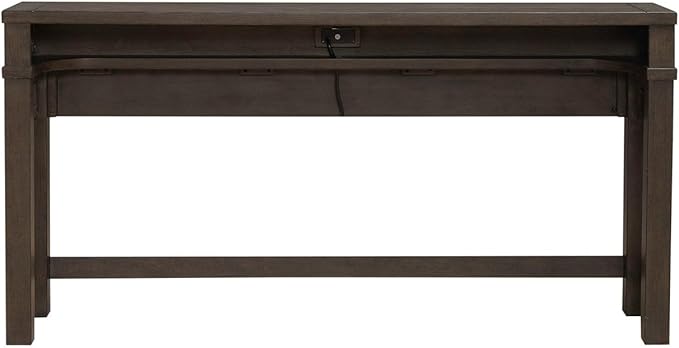 Liberty Furniture Cascade Falls Living Room Console Bar Table with Charging Station - Satin Espresso