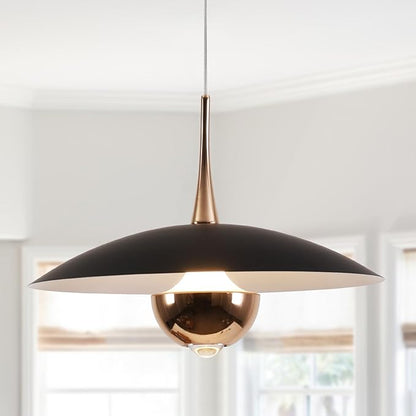 Modern Black Pendant Lighting Fixture Mini Metal Ceiling Light Adjustable Modern Hanging Lamp for Kitchen Bedroom Living Room