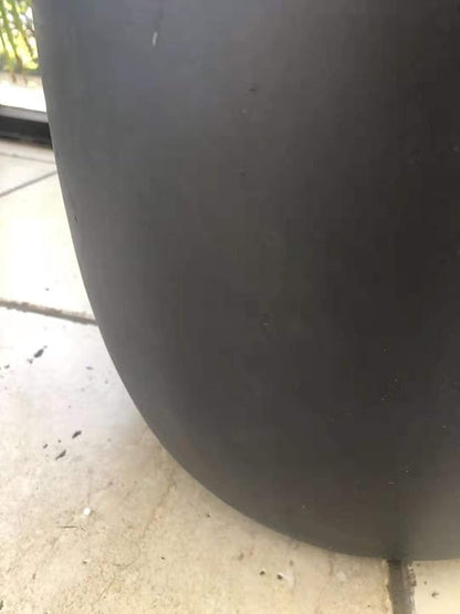 Kante 18 Inch Dia Round Concrete Planter, Indoor Outdoor Large Plant Pot with Drainage Hole and Rubber Plug for Home Patio Garden, Charcoal