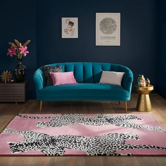 Hand Tufted Modern & Unique Animal Rugs 100% Wool, Soft and Durable Rugs for Your Living Room, Bedroom,Hall Or Any Room (Multi Colour I1, 8 X 10 Feet)