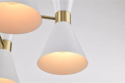 Mariet 25 Inch Modern Geometric Chandelier 5 Light