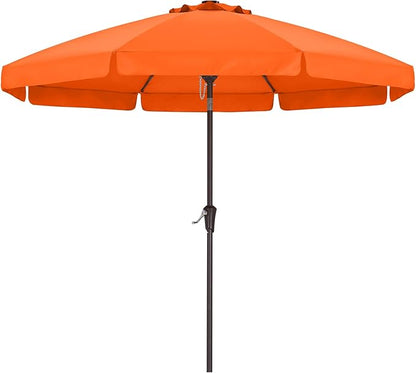 ABCCANOPY 9ft Scalloped Patio Umbrella, Outdoor Table Umbrella with Tilt and Crank, Fiberglass Ribs Deck Umbrella for Patio, Pool, Garden, Picnic (Tuscan)