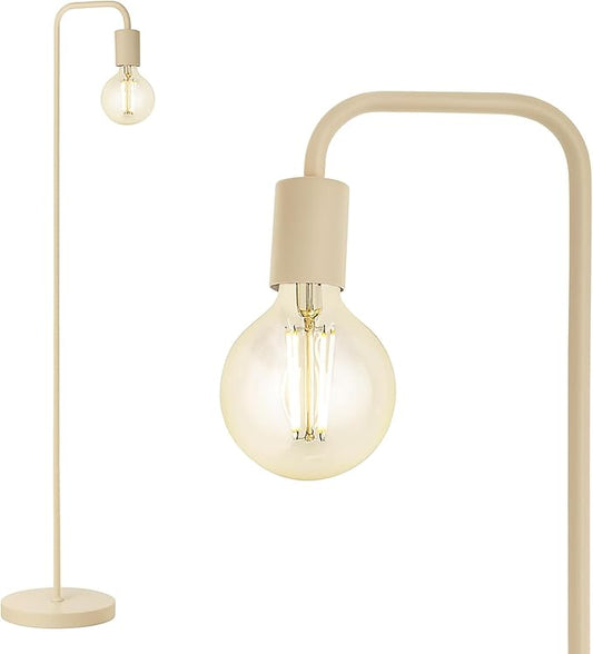 BoostArea Kahki Floor Lamp 63 inch, Modern Cute Floor Lamp, Metal Standing Lamp, E26 Socket, On/Off Footswitch, ETL Listed, Tall Thin Skinny Cool Kids Lamp for Living Room, Bedroom Decor, Minimalist