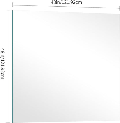 KOCUUY Large Frameless Mirror,48x48 Inch Square Bathroom Vanity Mirror for Over Sink, Upgraded Shatterproof Unframed Design for Bedroom, Living Room, Entryway