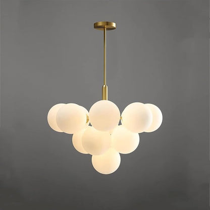 Mid Century Modern Chandelier 13-Light Brass Gold Pendant Lighting Fixture for Dining Room, Kitchen Island, Bedroom, Living Room