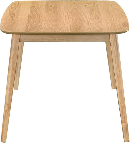 Acanva Modern Rectangular Dining Table for 6, Farmhouse Kitchen Dinner Tables with Tapered Wood Legs, Oak