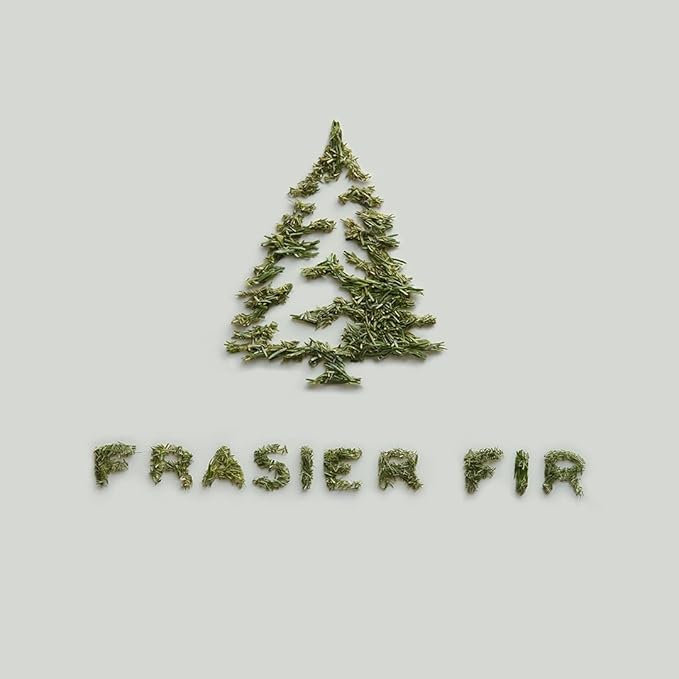 Thymes Frasier Fir Candle - Molded Green Glass Jar with Pine Needle Design - Winter Candle Gifts for Women & Men - Fresh Home Fragrance - Notes of Crisp Siberian Fir, Cedarwood & Sandalwood (6.5 oz)