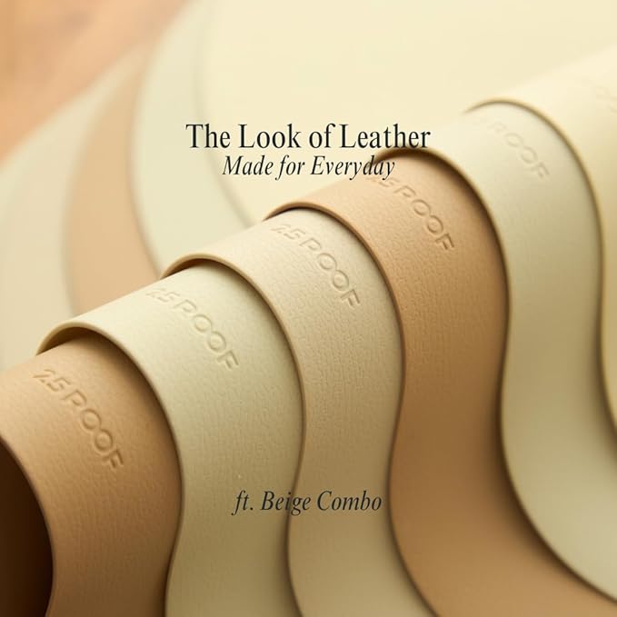 Clay Pink Oval Silicone Placemats Set of 6 – Heat Resistant, Waterproof, Easy to Clean Non-Slip Modern Dining Table Mats – Premium Leather Textured Japandi Kitchen Decor