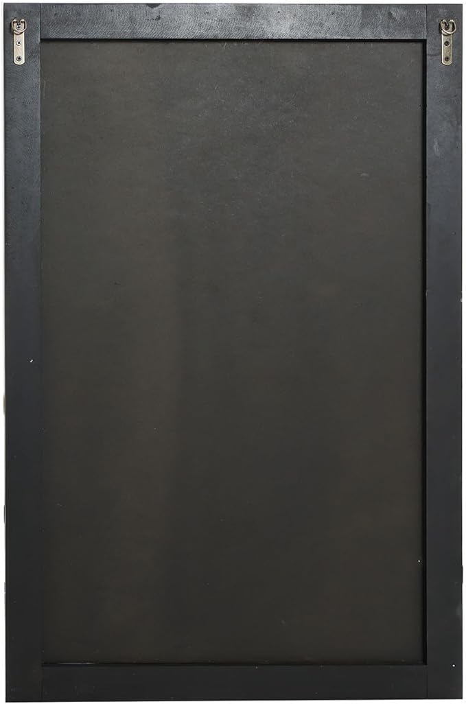 LuxenHome Rectangular Wall Mirror 43" x 27.5" Large Natural Wood Frame Wall Mounted Decorative Farmhouse Accent Mirror for Bathroom Bedroom Entryway Living Room