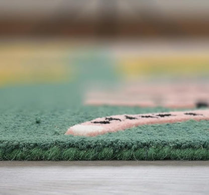 Hand Tufted Modern & Unique Animal Rugs 100% Wool, Soft and Durable Rugs for Your Living Room, Bedroom,Hall Or Any Room (Multi Colour U1, 10 X 13 Feet)