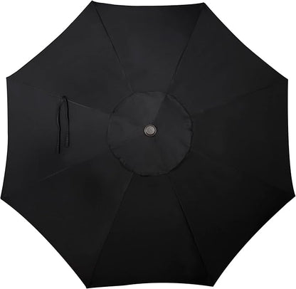 Blissun 9' Outdoor Patio Umbrella, Outdoor Table Umbrella, Yard Umbrella, Market Umbrella with 8 Sturdy Ribs, Push Button Tilt and Crank