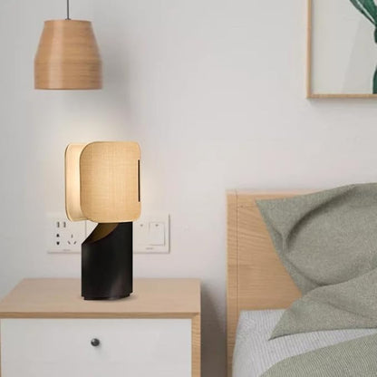 Solstice Modern Nordic Table Lamp with Black Base | Soft 3000K Ambient Lighting & Linen Shade | E12 & E26 Bulb Compatible | Stylish Accent for Bedroom, Living Room, or Office