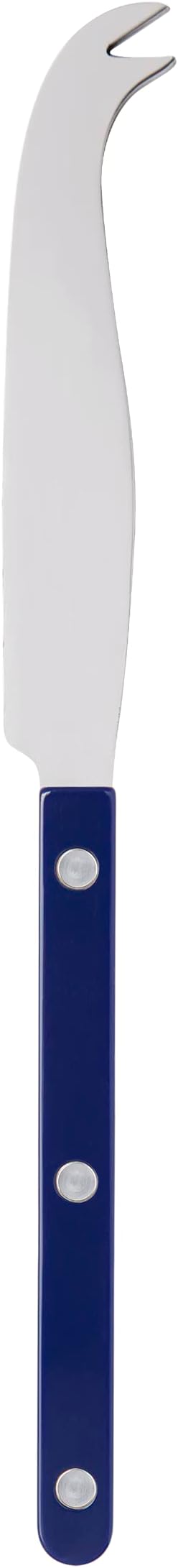 Cheese Knife 9.4 inches - Bistrot Collection - All Cheeses - Stainless Steel & Nylon - Dishwasher Safe - Navy Blue - Brilliant Finish