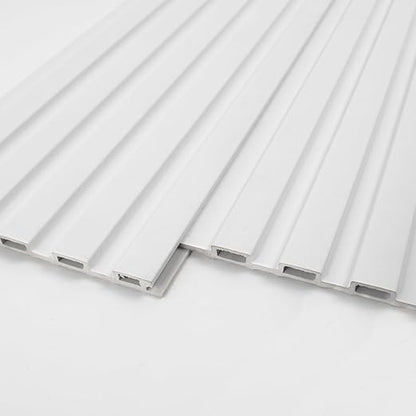 Art3d WPC Slat Wall Panels, 8-Pack 108 x 6 Inch 3D Wall Accents for Interior Wall Decor, Living Room, Bedroom, White