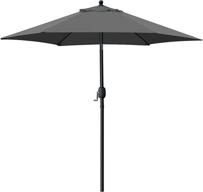 Sunnyglade 7.5' Patio Umbrella Outdoor Table Market Umbrella with Push Button Tilt/Crank, 6 Ribs
