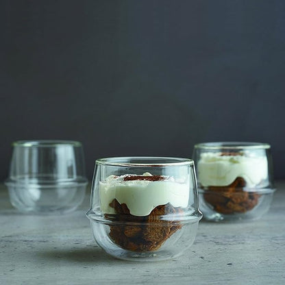 KINTO 23109 KRONOS Double Wall Champagne Glass, 5.3 fl oz (160 ml), Heat-resistant Glass, Microwave and Dishwasher Safe