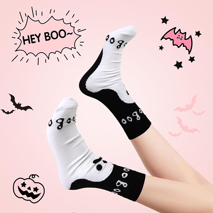 Boo Basket Stuffers for Women, Halloween Gifts for Women Girls Adults, Spooky Gifts Basket, Halloween Glass with Lids Straw, Cute Spooky Glass Gift for Woman Her Sister Friend