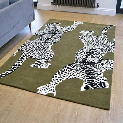 Hand Tufted Modern & Unique Animal Rugs 100% Wool, Soft and Durable Rugs for Your Living Room, Bedroom,Hall Or Any Room (Multi Colour T1, 6 X 9 Feet)