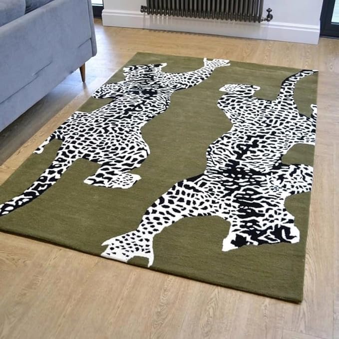 Hand Tufted Modern & Unique Animal Rugs 100% Wool, Soft and Durable Rugs for Your Living Room, Bedroom,Hall Or Any Room (Multi Colour T1, 10 X 14 Feet)