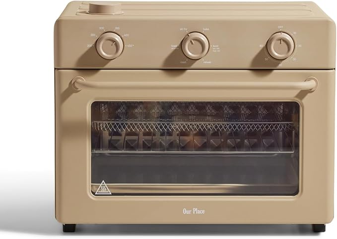 Our Place Large Wonder Oven | 6-In-1 Toxin-Free Air Fryer & Toaster with Steam Infusion | Family-Sized 32QT, 1700W Countertop Design | Includes Bake Tray, Fryer Basket, Large Racks | Steam